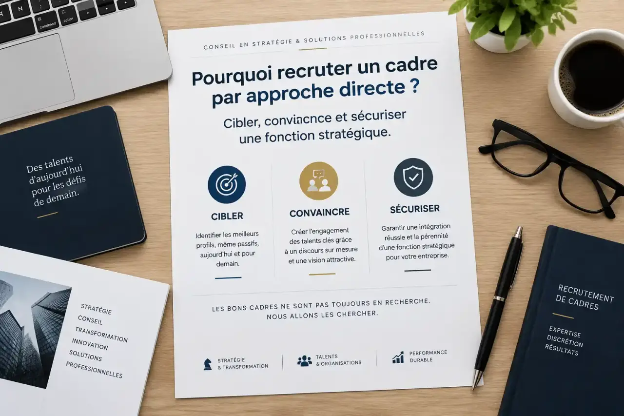 Pourquoi recruter un cadre par approche directe : cibler, convaincre et sécuriser une fonction stratégique