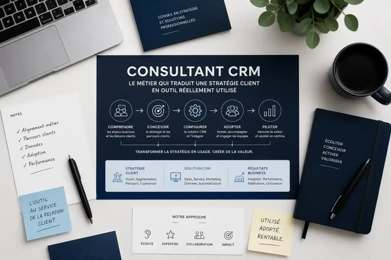 Consultant CRM : le métier qui traduit une stratégie client en outil réellement utilisé