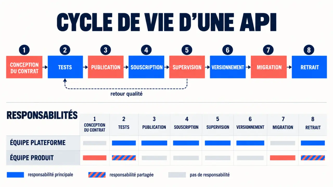 Cycle de vie d’une API dans une démarche d’API Management, de la conception au retrait